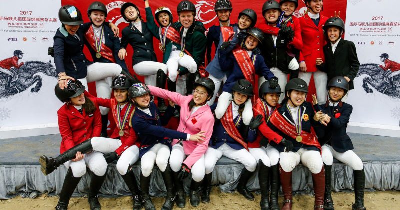 Flash de confraternização da Final FEI Children na China (Divulgação FEI)