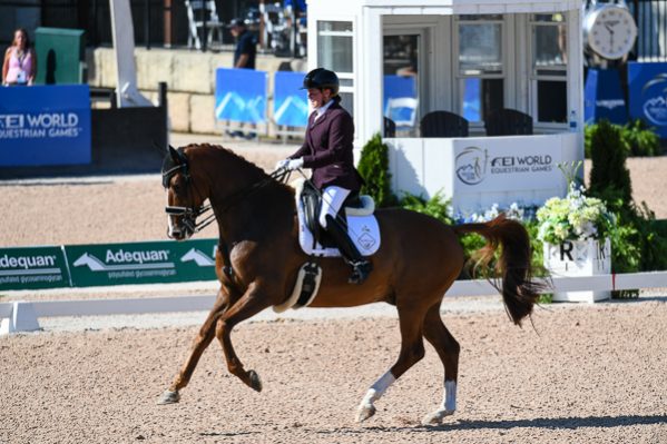 Sanne Voets e Demantur NOP na WEG 2018. Crédito: Peter Nixon Read